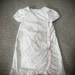 “Stitchy Fish” Floral Pink Kids Nightgown